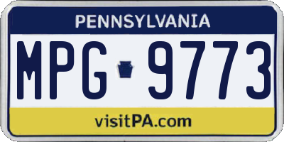 PA license plate MPG9773