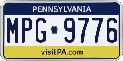PA license plate MPG9776