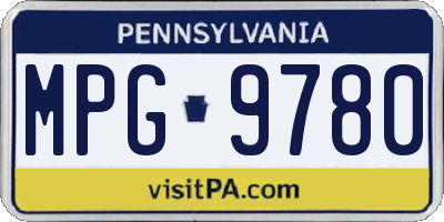 PA license plate MPG9780
