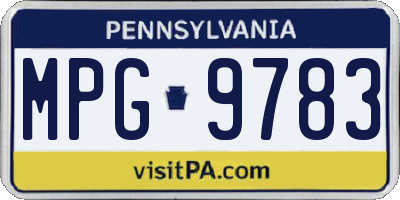 PA license plate MPG9783