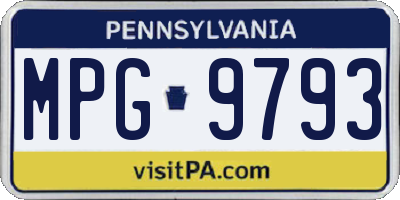PA license plate MPG9793