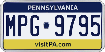 PA license plate MPG9795