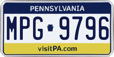 PA license plate MPG9796