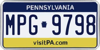 PA license plate MPG9798