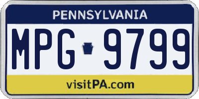 PA license plate MPG9799