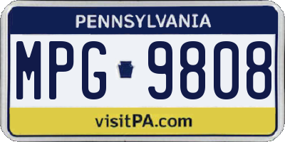 PA license plate MPG9808