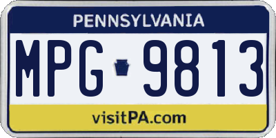 PA license plate MPG9813