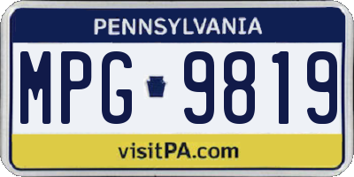 PA license plate MPG9819