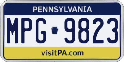 PA license plate MPG9823