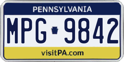 PA license plate MPG9842