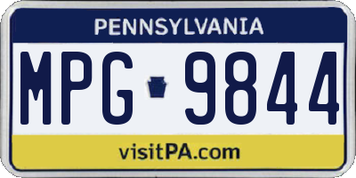 PA license plate MPG9844