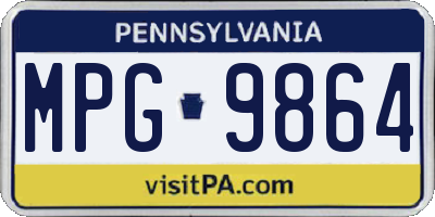 PA license plate MPG9864