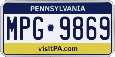 PA license plate MPG9869