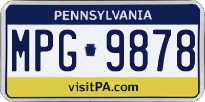 PA license plate MPG9878