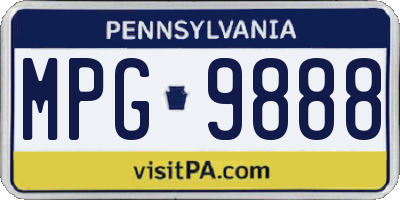 PA license plate MPG9888