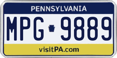 PA license plate MPG9889