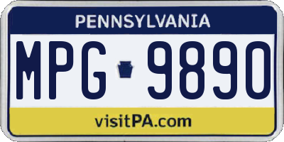 PA license plate MPG9890