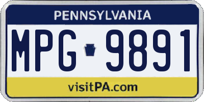 PA license plate MPG9891