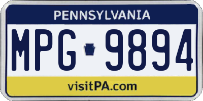 PA license plate MPG9894