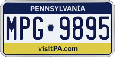 PA license plate MPG9895