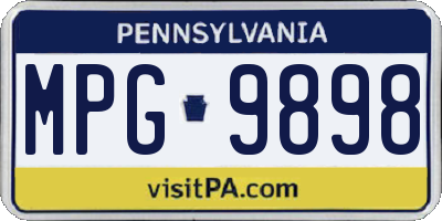 PA license plate MPG9898