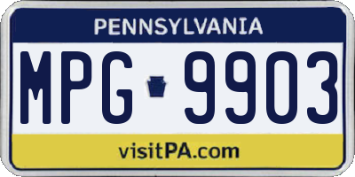 PA license plate MPG9903