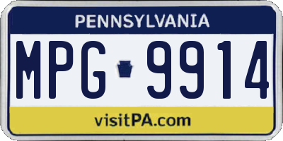 PA license plate MPG9914
