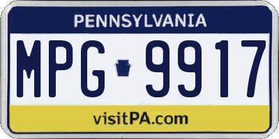 PA license plate MPG9917