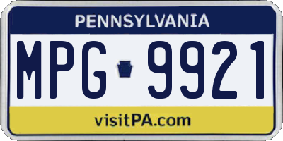 PA license plate MPG9921
