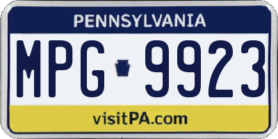 PA license plate MPG9923