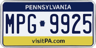 PA license plate MPG9925