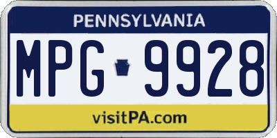 PA license plate MPG9928