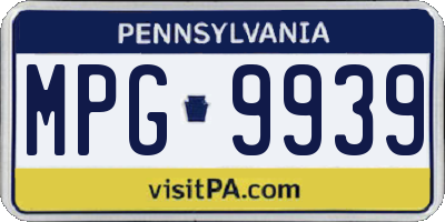 PA license plate MPG9939