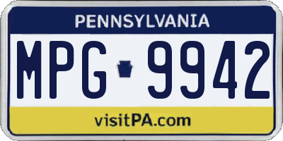 PA license plate MPG9942