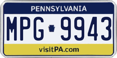 PA license plate MPG9943