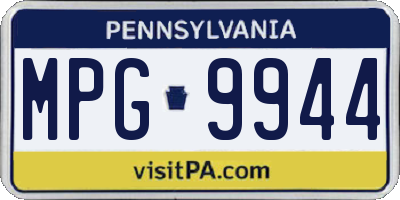 PA license plate MPG9944