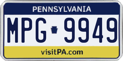 PA license plate MPG9949