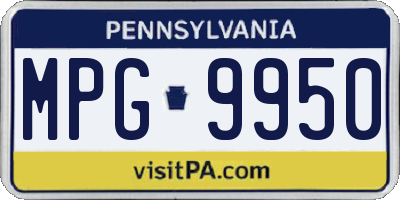 PA license plate MPG9950