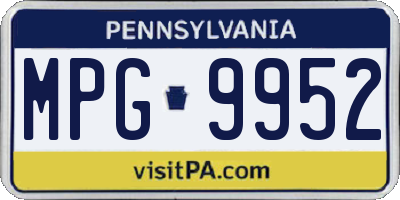 PA license plate MPG9952