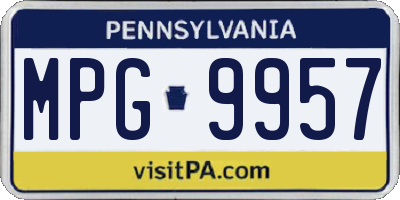 PA license plate MPG9957