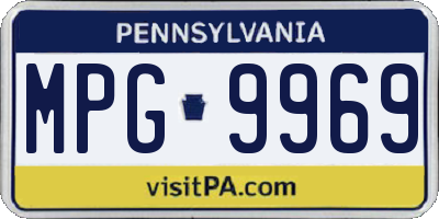 PA license plate MPG9969
