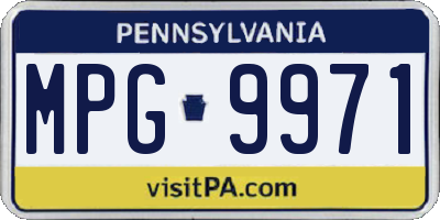 PA license plate MPG9971