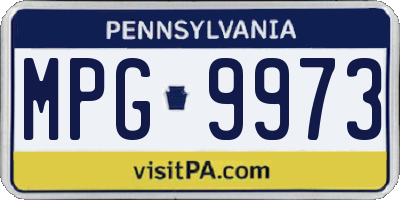 PA license plate MPG9973