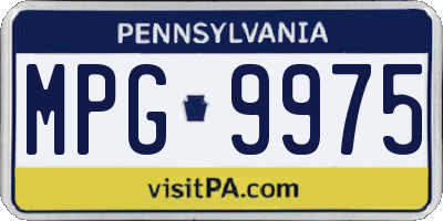 PA license plate MPG9975