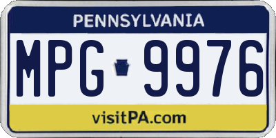 PA license plate MPG9976