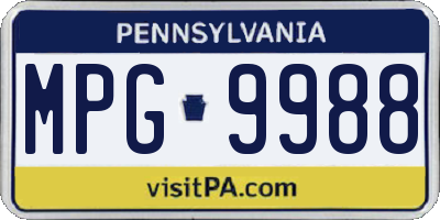 PA license plate MPG9988