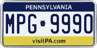 PA license plate MPG9990