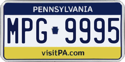 PA license plate MPG9995