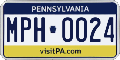PA license plate MPH0024