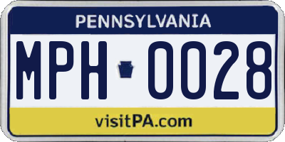 PA license plate MPH0028